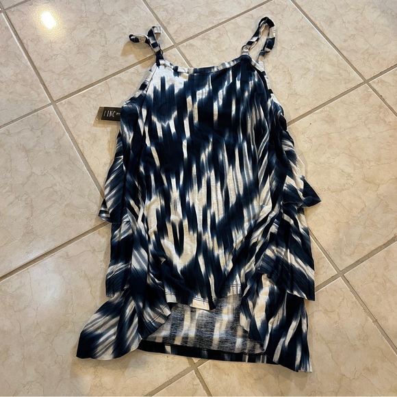 INC International concepts women ruffle top - Picture 2 of 5